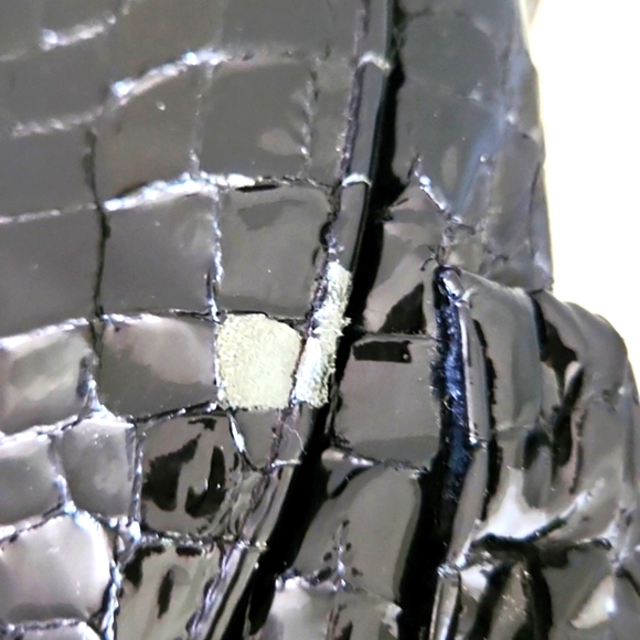 Timi & Leslie Baby Bag, Black Patent, 'crocodile' - Picture 6 of 13